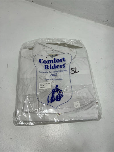 New Women’s White Comfort Riders Sleeveless Riding Shirt. 38 D-43