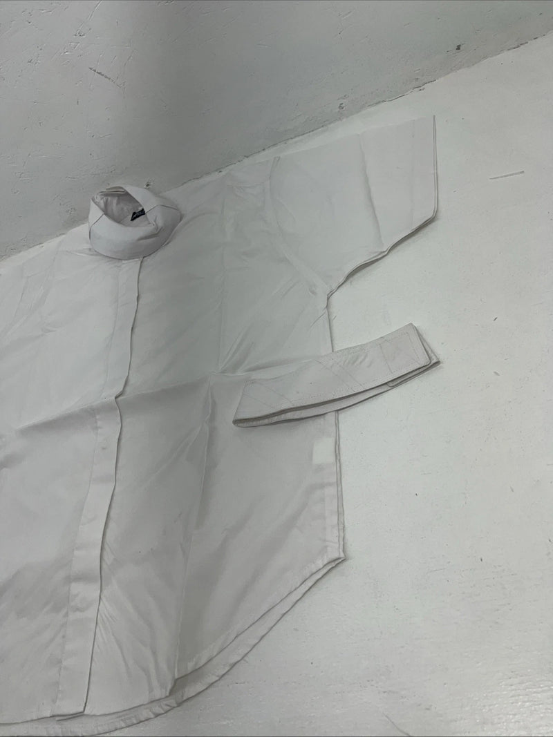 New Women’s White ABETTA Short Sleeve English Riding Shirt. 36 G-27