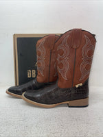 New Youth Brown DBL Barrel Cowboy Boots. 4475202 3.5 3 1/2. 22-77