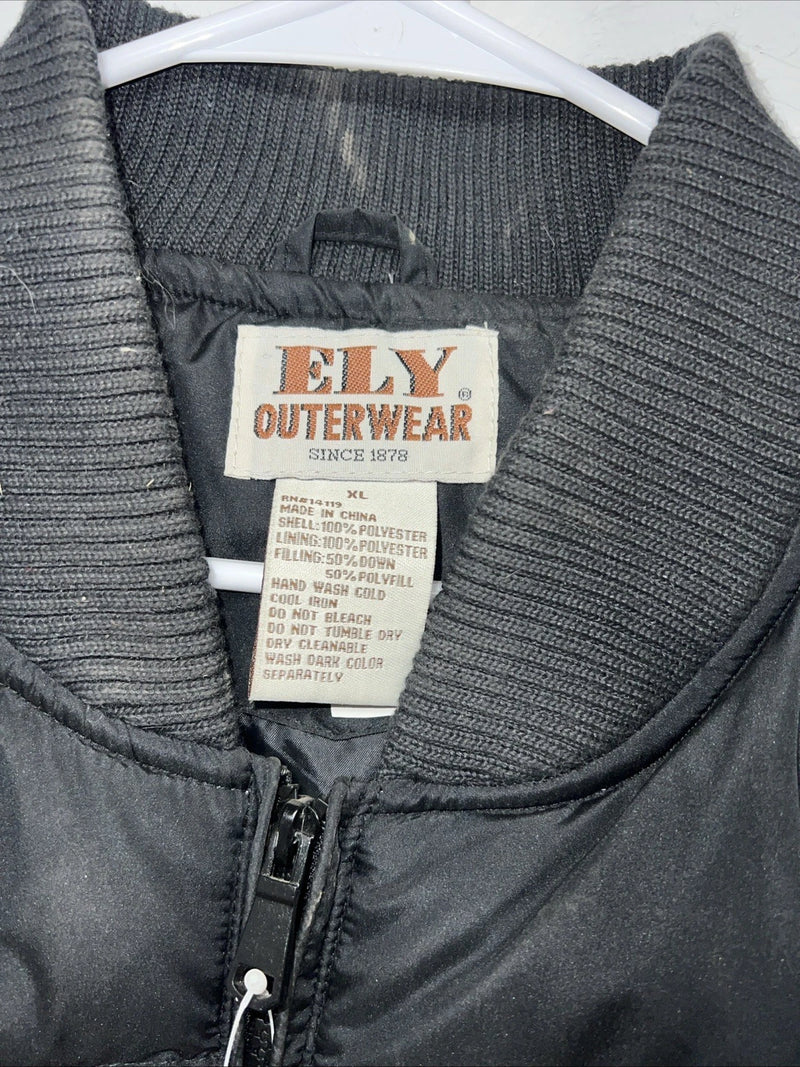New Men ELY Cattleman XL Black Puffer Vest #241120 LLL-44