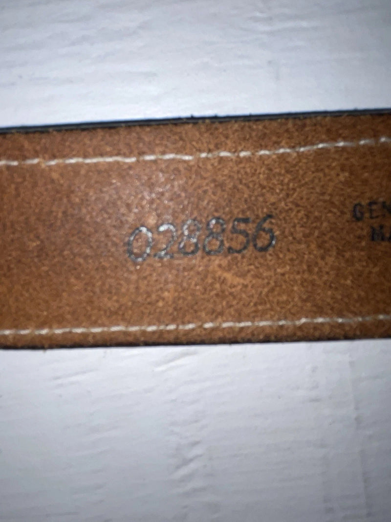New Brown Genuine Leather Textan Colored Stripes 34” Belt #028856 Z-148