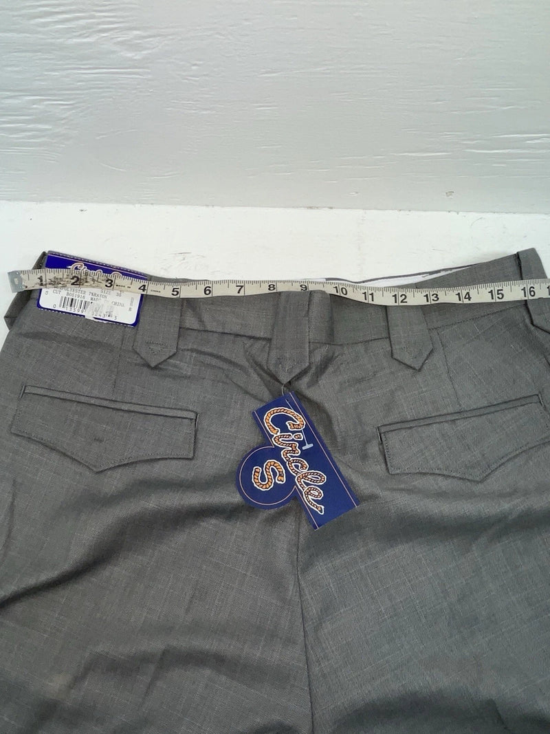 New Vintage Gray Circle S Polyester Pants #CP6715 SS-34