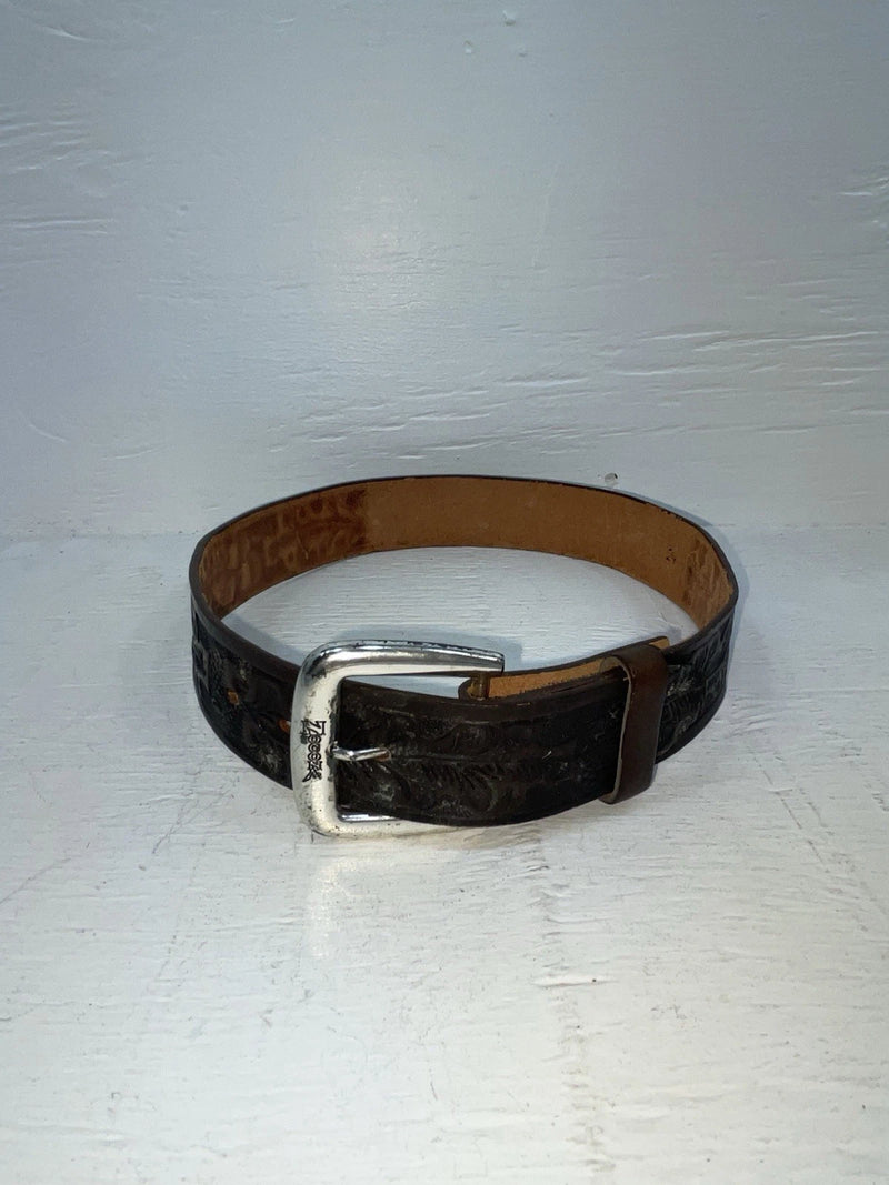 New Brown Genuine Leather Nocona Tooled 24” Belt #6400B NN-37