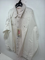 New Women’s Cumberland White Gem Long Sleeve Pearl Snap 2XL GG-43