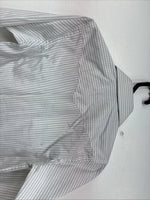 New Boys White Horse Grays Stripe Long Sleeve Pearl Snap Medium DD-119