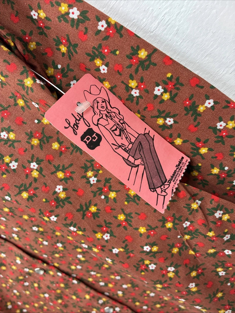 New Women’s Dickson Jenkins Floral Long Sleeve Pearl Snap Size 32 MM-50