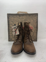 New Men’s Brown Lace Up Laredo Cowboy Boots. 1225 9.5 9 1/2 D. 5-45