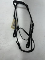 New Silver Fox Black Pony Snaffle Bridle #20-1189-2 BB-12