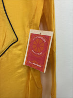 New Women’s Panhandle Slim Yellow Long Sleeve Button Up Small KK-69