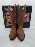 New Men’s Brown Texas Brand Cowboy Boots. 5214 7.5 7 1/2 D. 3-155