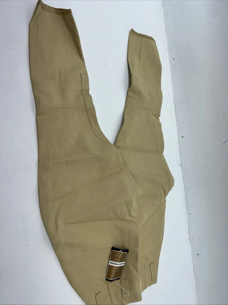 New Women’s Tan Equestrian Equi-stretch No Flare English Breeches. 24 R C-43 