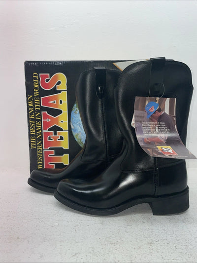 New Men’s Black Texas Brand Cowboy Boots. 8060 8.5 8 1/2 D. 3-97