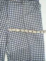 New Vintage Blue Checkered Polyester Pants #5450087 NN-153