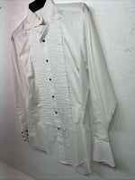 New Men’s ELY Tuxedo White Long Sleeve Button Up Small Shirt 3B-74