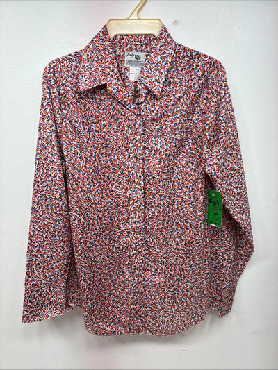 New Women’s Dickson Jenkins Multicolor Long Sleeve Pearl Snap Size 36 LL-73