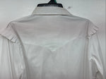 New Women’s H Bar C White Long Sleeve Pearl Snap Size 38 YY-115
