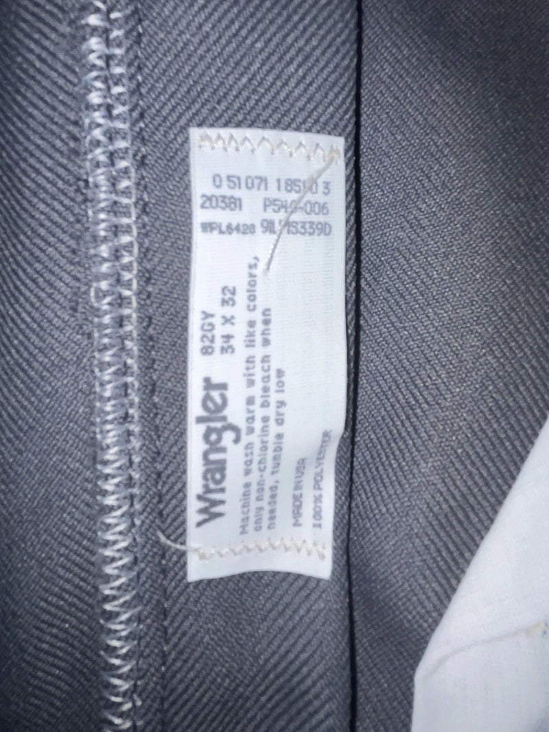New Vintage Gray Wrangler Polyester Pants #82GY SS-22