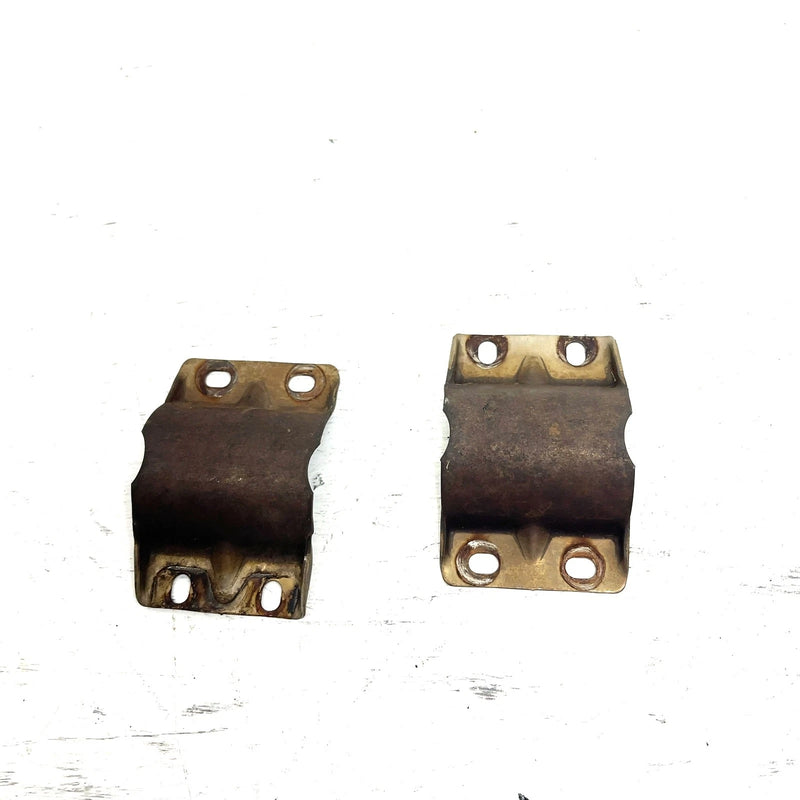 2004 John Deere Trail Buck 650 EXT OEM Exhaust Shield Clamp Pair 707600165 AJ1.1