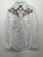 New Men’s White Champion Western Long Shirt. 15.5 X 34 Medium Pearl Snap A-176