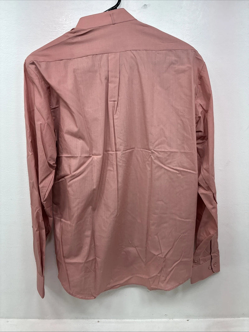 New Wayne Scott Pink Long Sleeve Button Up English Shirt Large MM-45