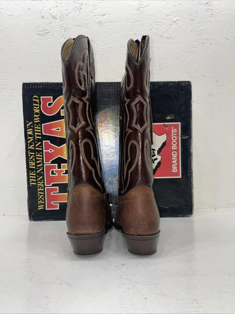 New Women’s Brown Texas Brand Cowboy Boots. 4731 8 M. 16-74