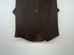 New Women’s Brown Dickson Jenkins Cut Off Button Up Vest #7953 3B-62