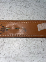 New Navy Genuine Leather Gold Pendant 34” Belt #10493 Z-18