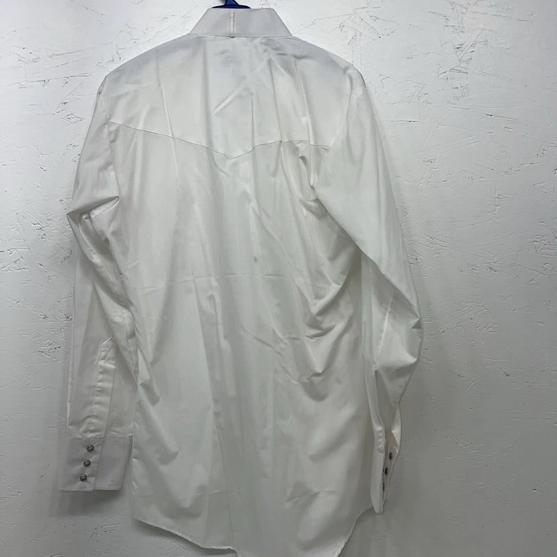 New Men’s ELY tuxedo White Long Sleeve Pearl Snap Small B-48