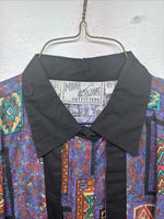 New Women’s Mine & Bills Purple Design Long Sleeve Button Up Small YY-132