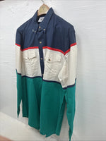 New Men’s San Angelo Multicolor Long Sleeve Button Up Large CC-35