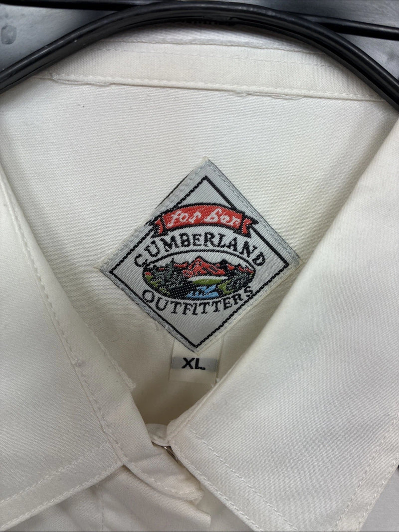 New Kids Cumberland White Short Sleeve Pearl Snap XL II-48