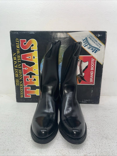 New Men’s Black Texas Brand Cowboy Boots. 8060 8.5 8 1/2 D. 3-10”