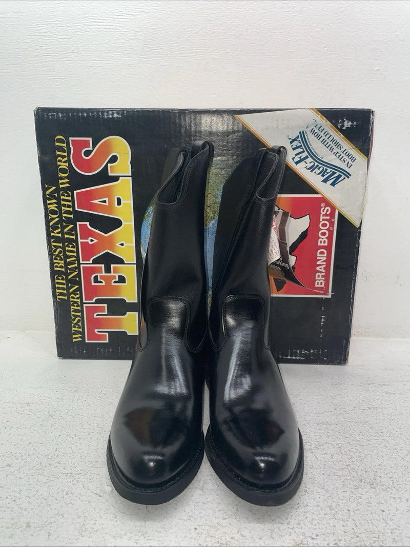 New Men’s Black Texas Brand Cowboy Boots. 8060 8.5 8 1/2 D. 3-10”