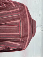 New Men’s H Bar C Pink Stripe Long Sleeve Pearl Snap Large X-54