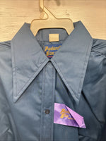 New Men’s Panhandle Slim Royal Blue Long Sleeve Button Up Small J-61