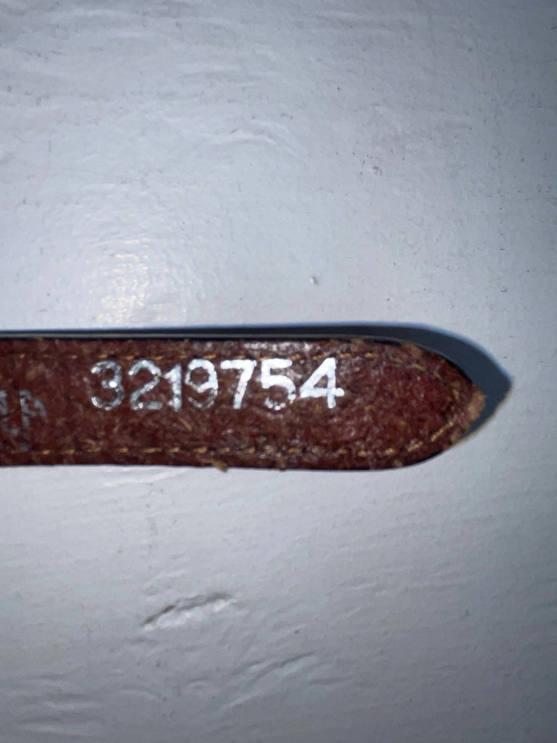 New Brown Genuine Leather M&F Silver Pendent 26” Belt #3219754 NN-35