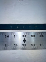 New Blue Genuine Leather Silver Pendent 32” Belt JJ-24