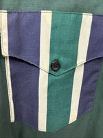 New Men’s Cowboy Threads Green Purple Short Sleeve Button Up Large Q-94