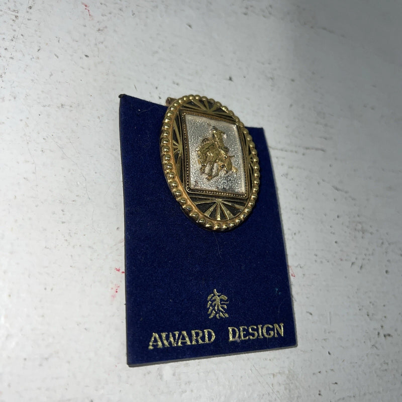 New Women’s Gold Award Design Money Clip With Bronc Rider. 9177 A-132