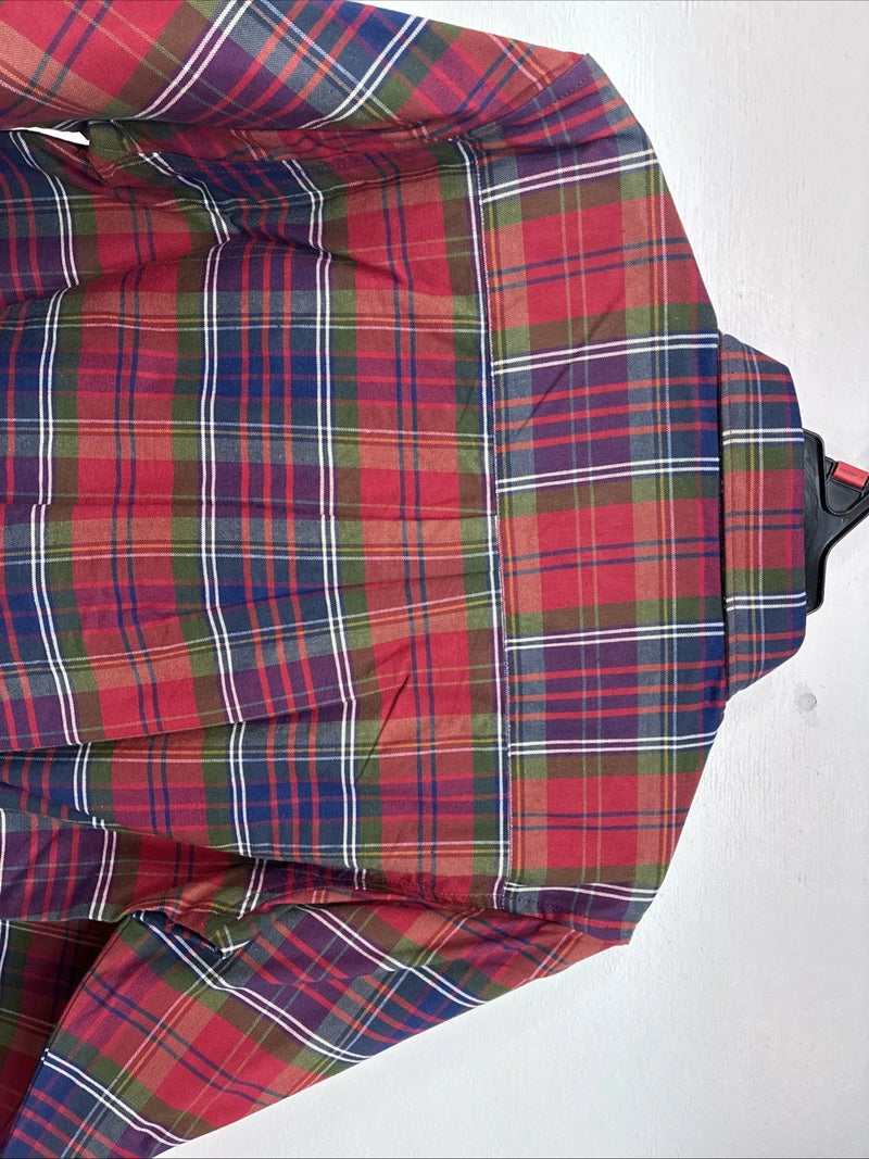 New Boys Twenty X Red Plaid Long Sleeve Pearl Snap XL DD-91