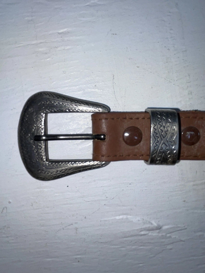 New Brown Genuine Leather Braided 28” Belt #02/4710 NN-17