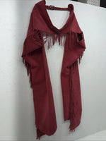 NOS Pink Show Chaps With Fringe Adjustable Waist 30” I-68