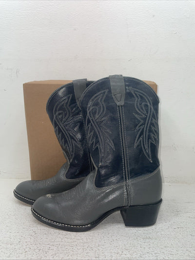 New Youth Gray Westex Cowboy Boots. B 2102 5.5 5 1/2 D. 2-138