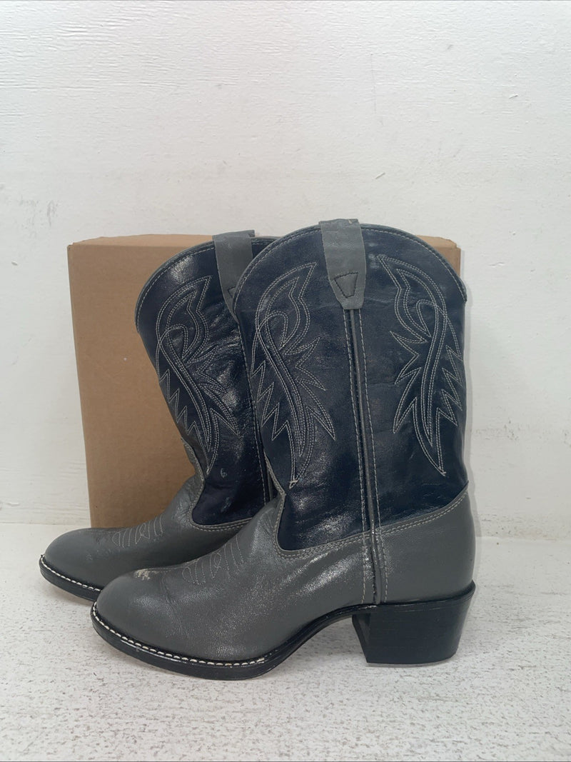 New Youth Gray Westex Cowboy Boots. B 2102 5.5 5 1/2 D. 2-138
