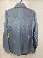 New Kids Dickson Jenkins Blue Long Sleeve Pearl Snap Size 38 CC-101