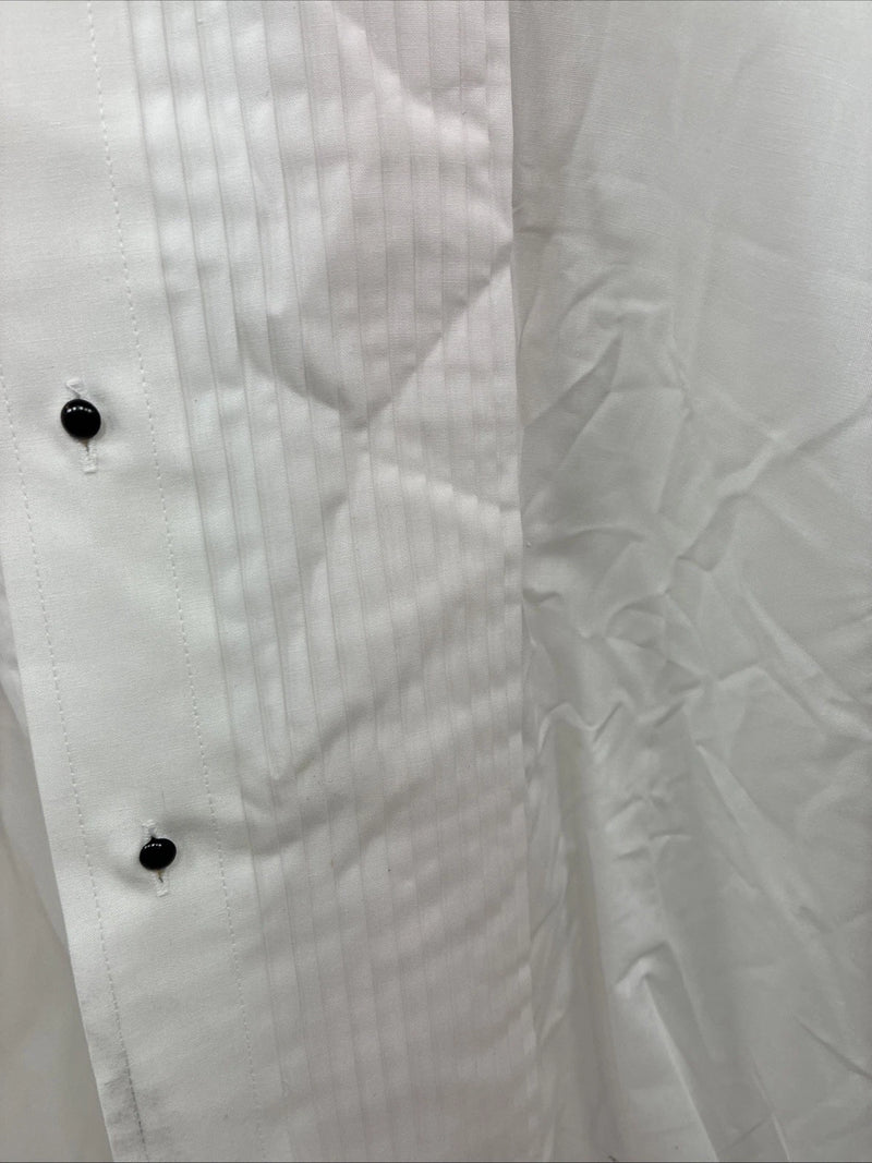 New Classix White Long Sleeve Button Up English Shirt 15-15.5 Medium AA-23