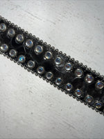 New Black Nocona Genuine Leather Bling Belt Large #N3424601 W-15