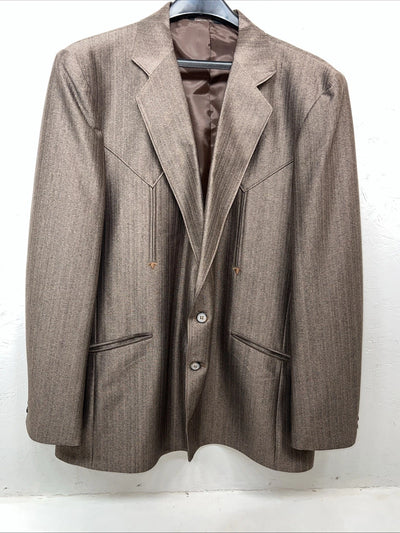 New Men’s Mesquite Brown Suit Jacket 50L Y-604