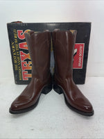 New Men’s Brown Texas Brand Cowboy Boots. 8311 8.5 8 1-2 D. 3-115