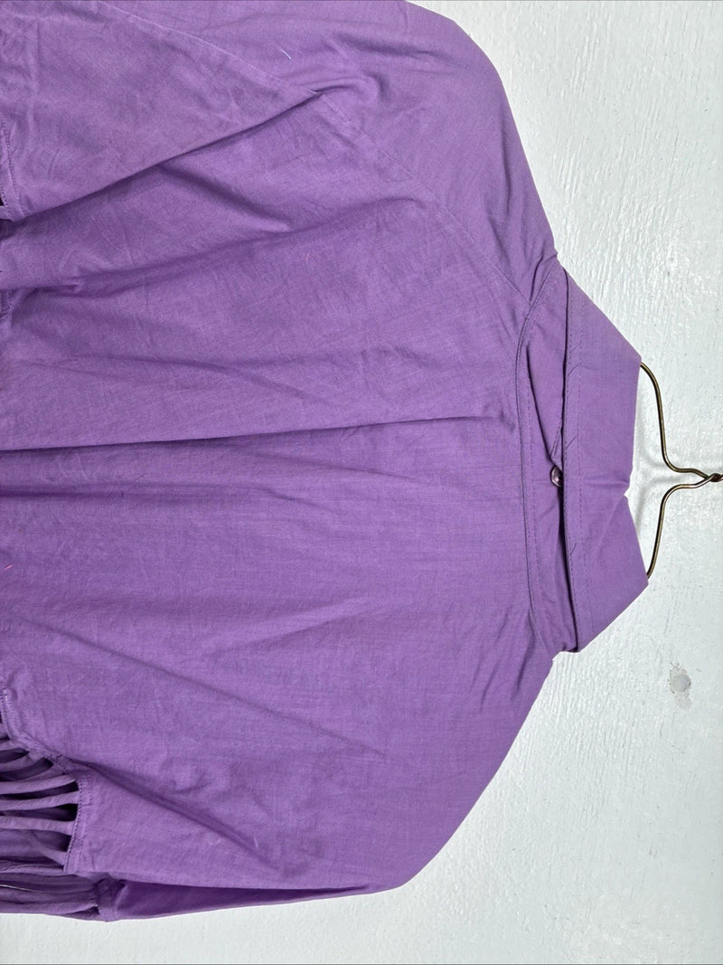 New Women’s Mine & Buklnpurple Long Sleeve Button Up Size Medium 3B-7 